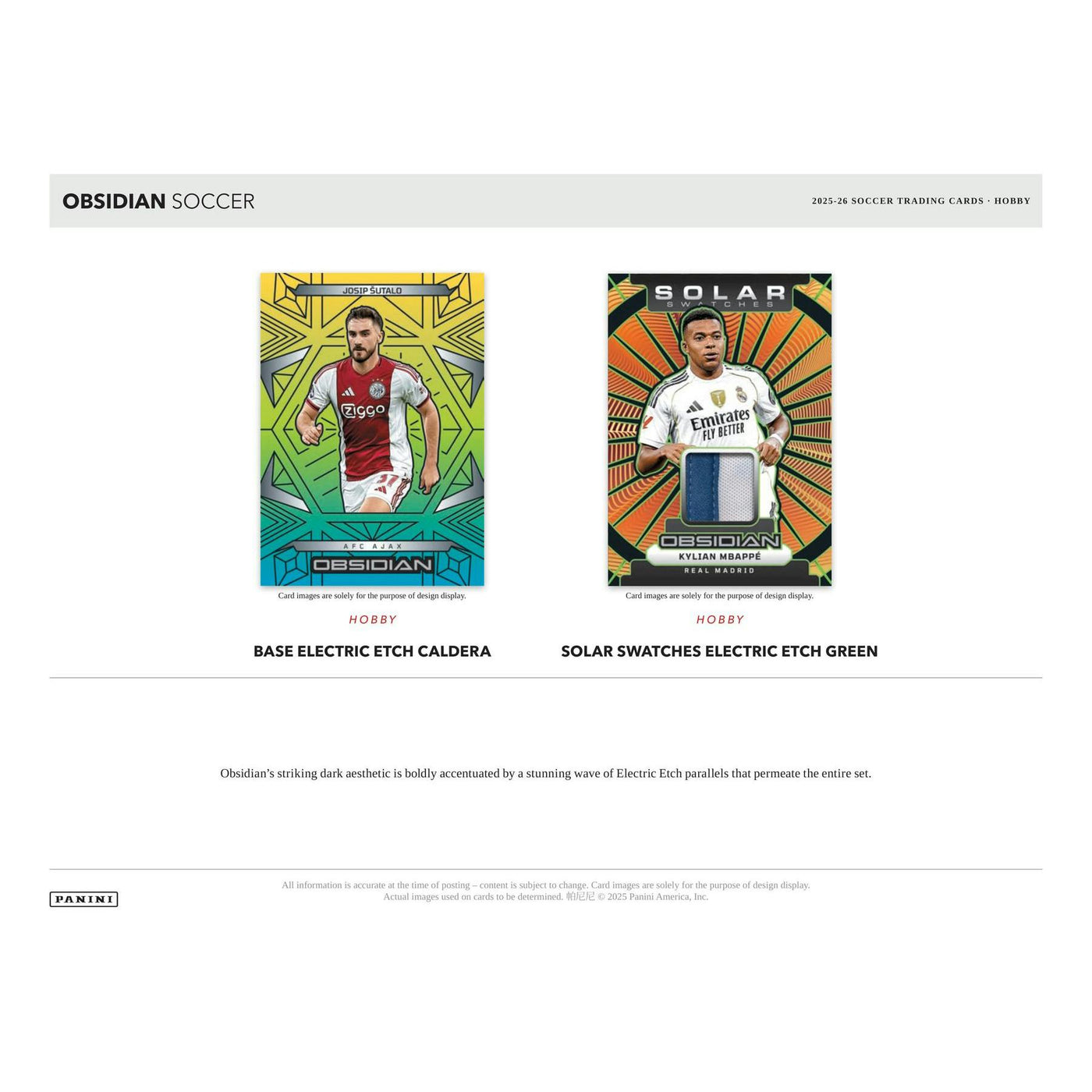 2025/26 Panini Obsidian Soccer Hobby Box