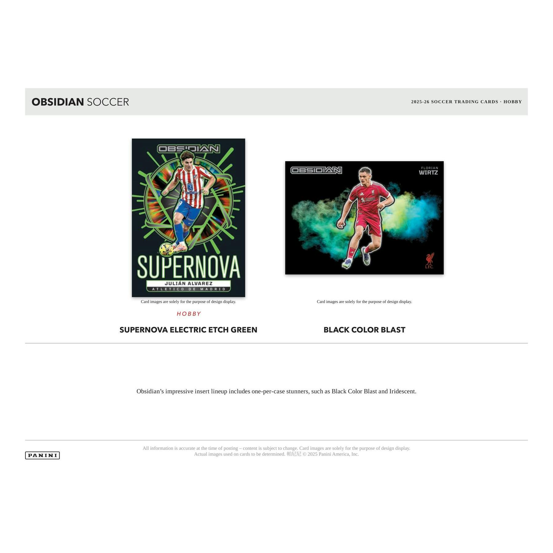 2025/26 Panini Obsidian Soccer Hobby Box
