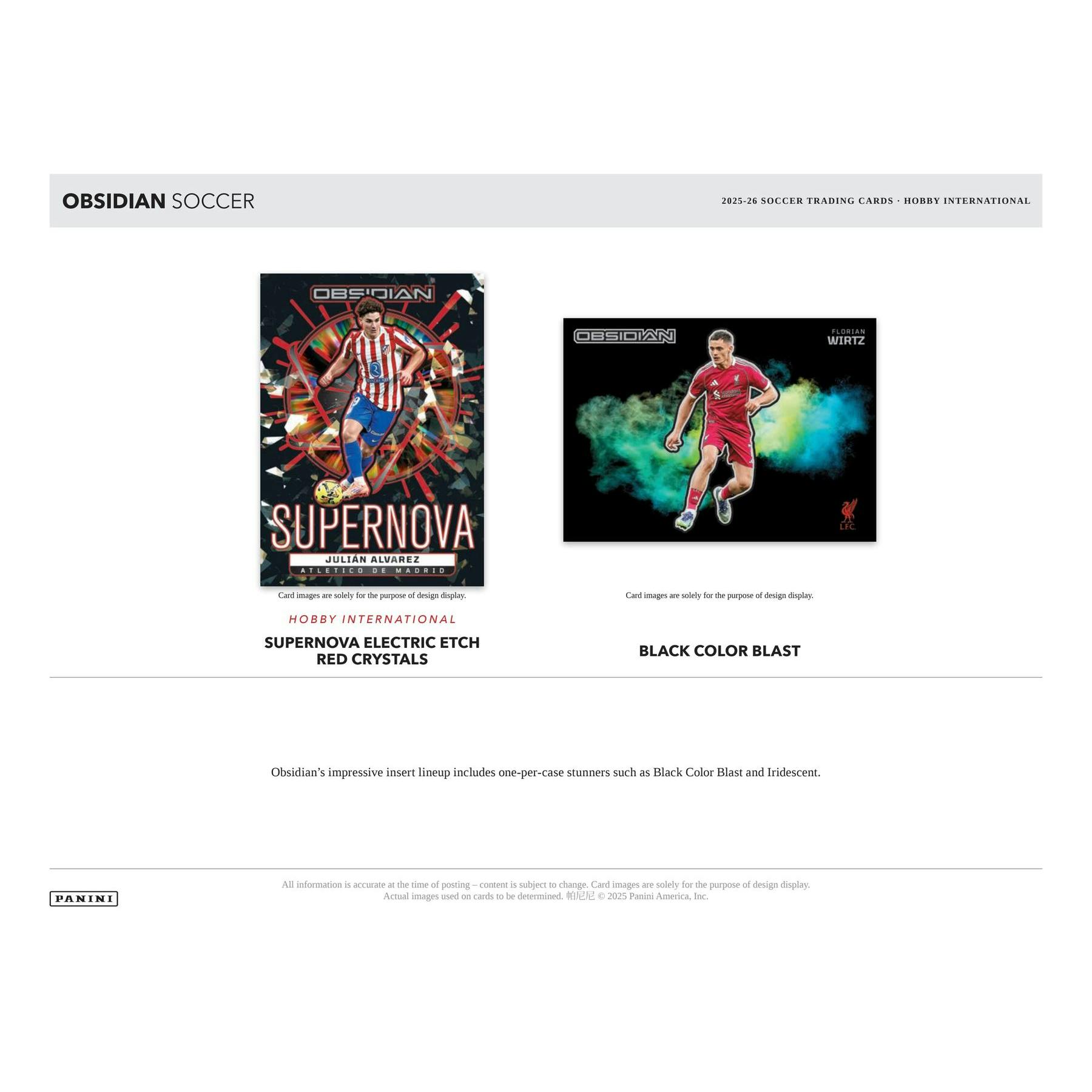 2025/26 Panini Obsidian Soccer Hobby International Box