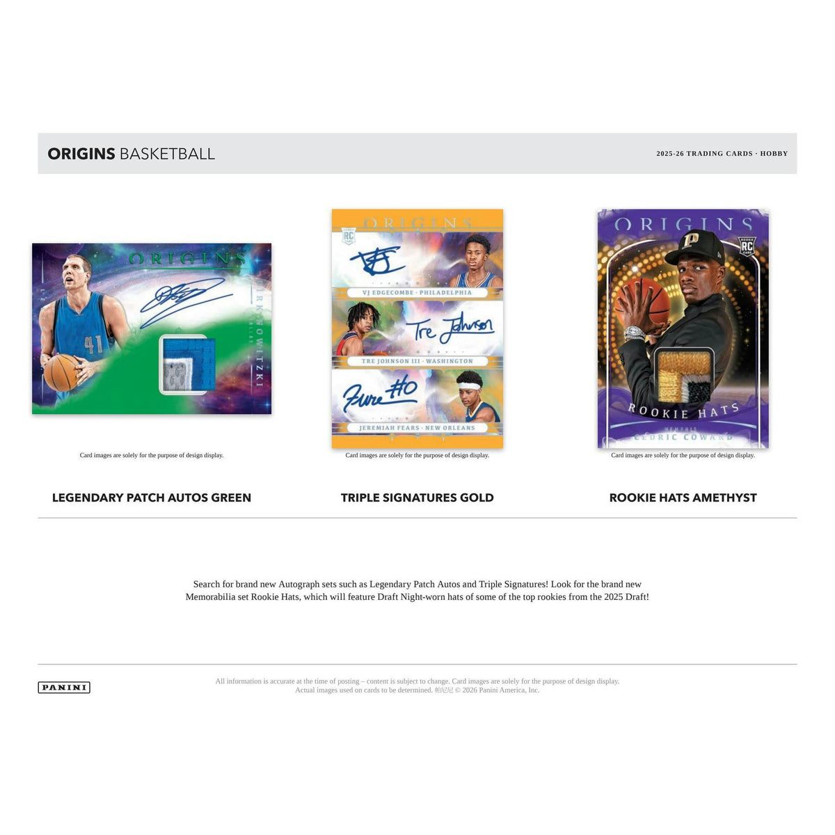 2025/26 Panini Origins Basketball Hobby Box