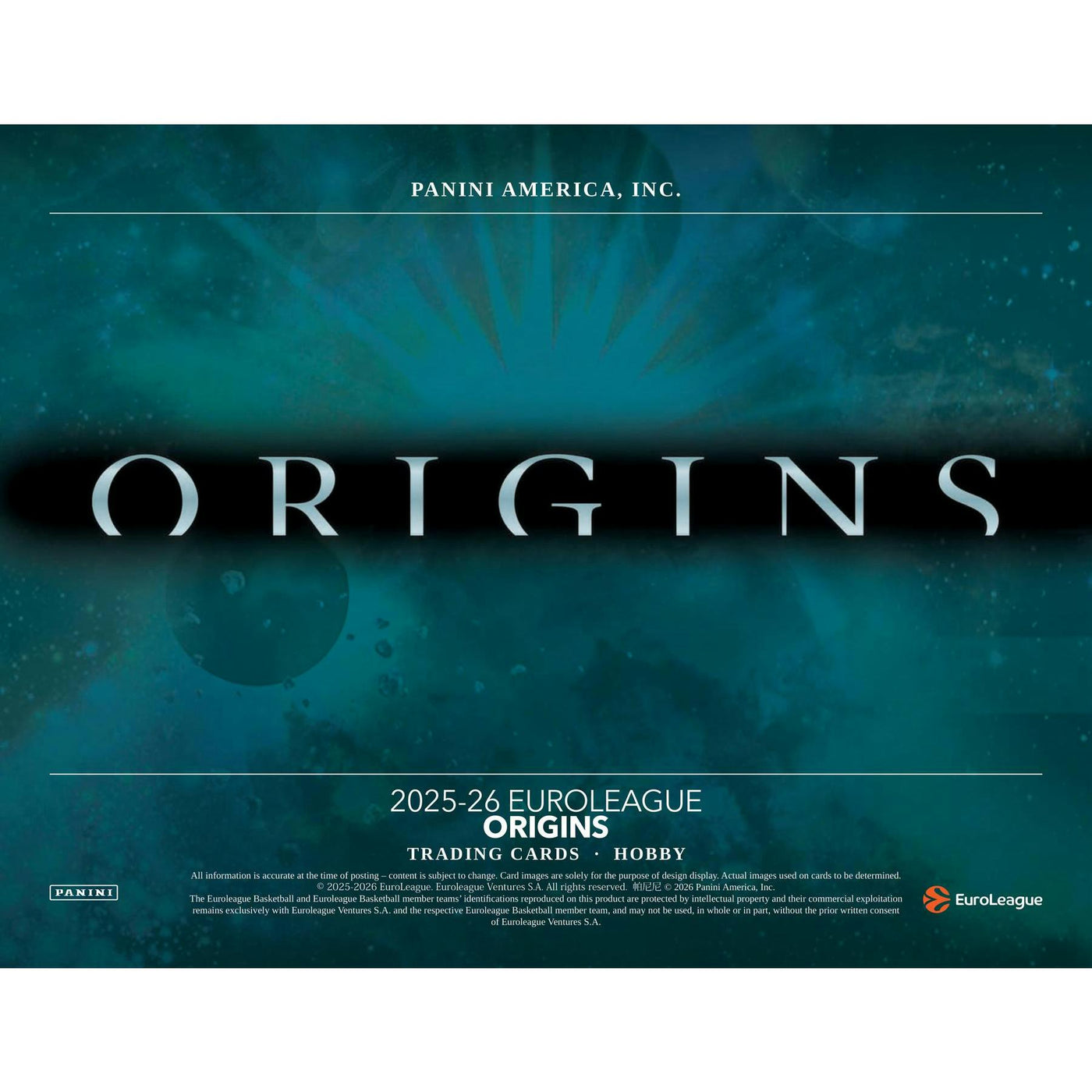 2025/26 Panini Origins EuroLeague Basketball Hobby 12-Box Case