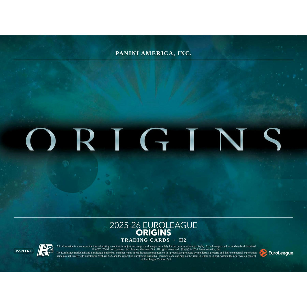 2025/26 Panini Origins EuroLeague Basketball H2 20-Box Case