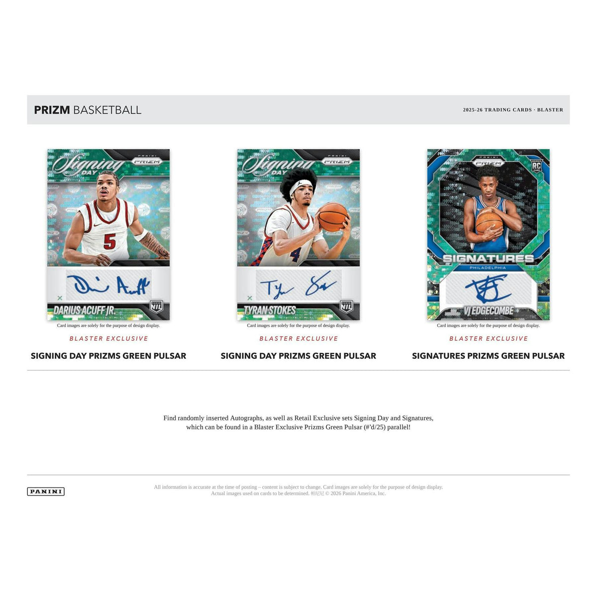 2025/26 Panini Prizm Basketball Blaster Box