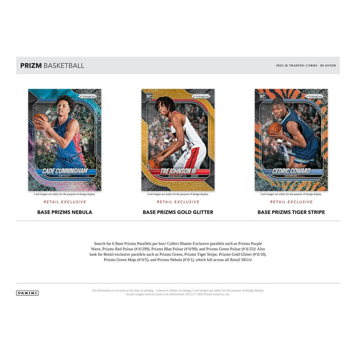 2025/26 Panini Prizm Basketball Blaster 20-Box Case