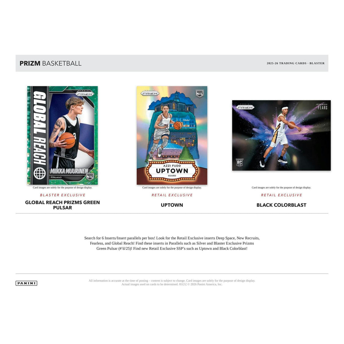 2025/26 Panini Prizm Basketball Blaster 20-Box Case