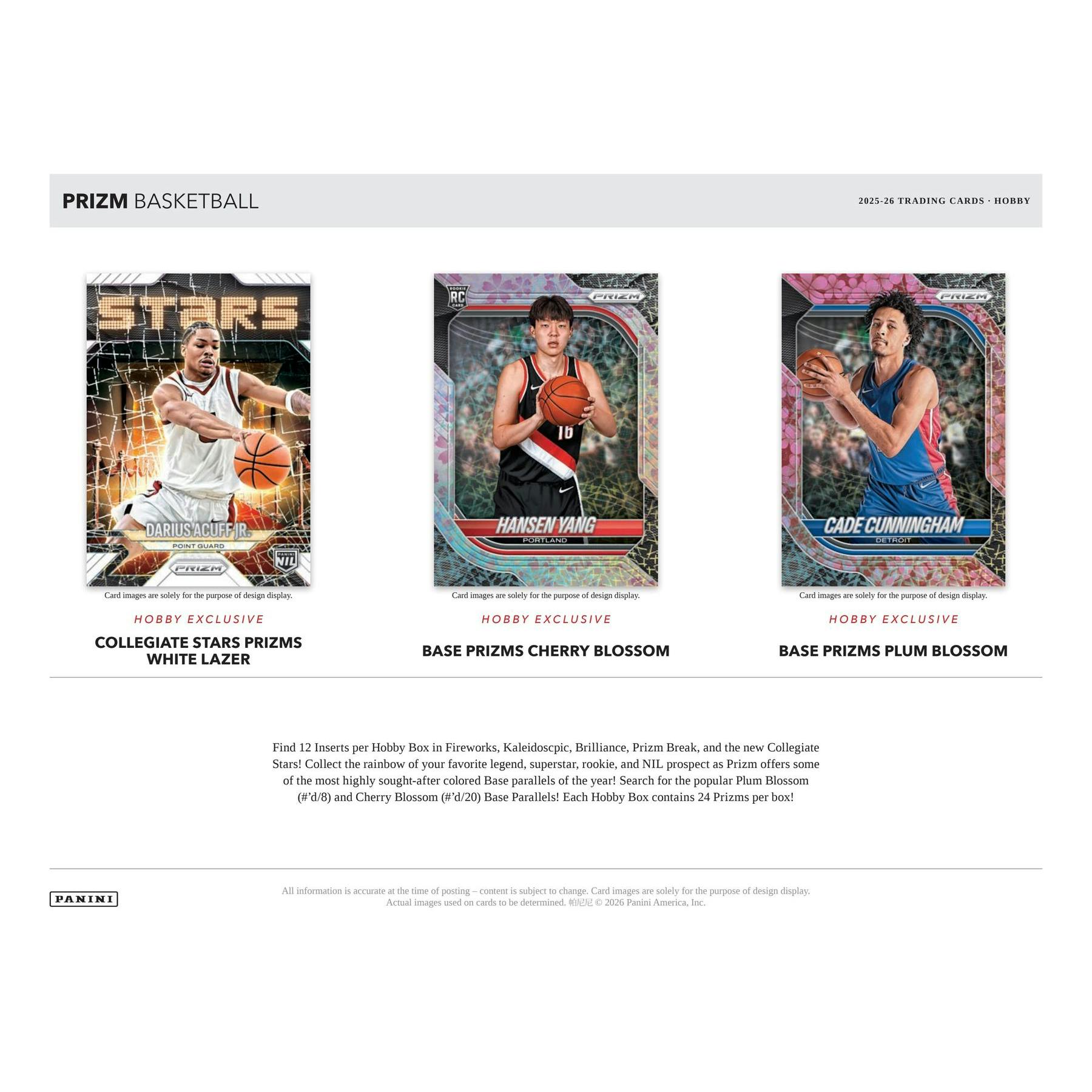 2025/26 Panini Prizm Basketball Hobby Box