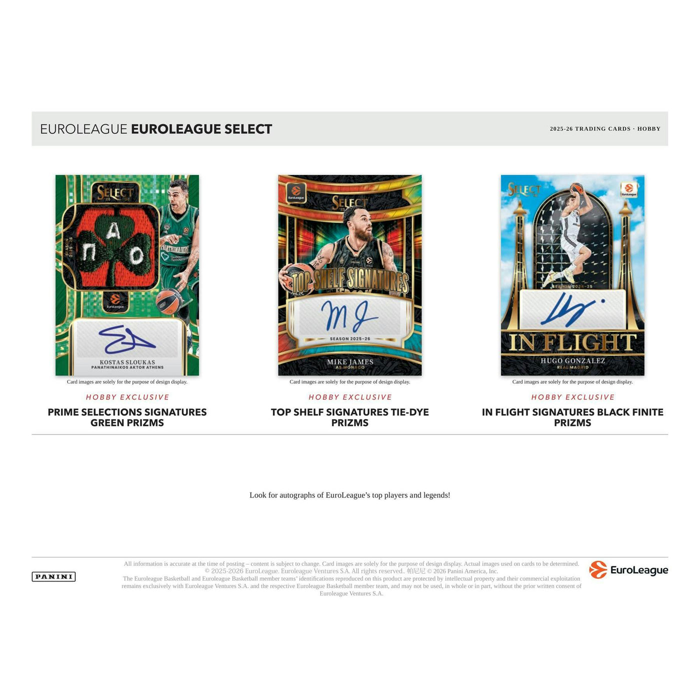2025/26 Panini Select EuroLeague Basketball Hobby 12-Box Case