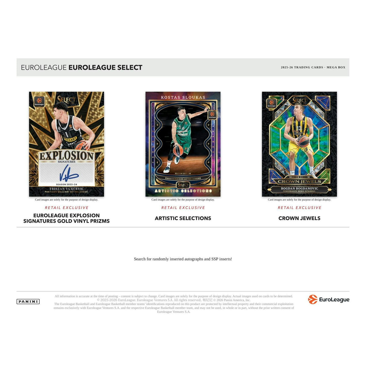 2025/26 Panini Select EuroLeague Basketball Mega Hobby Box
