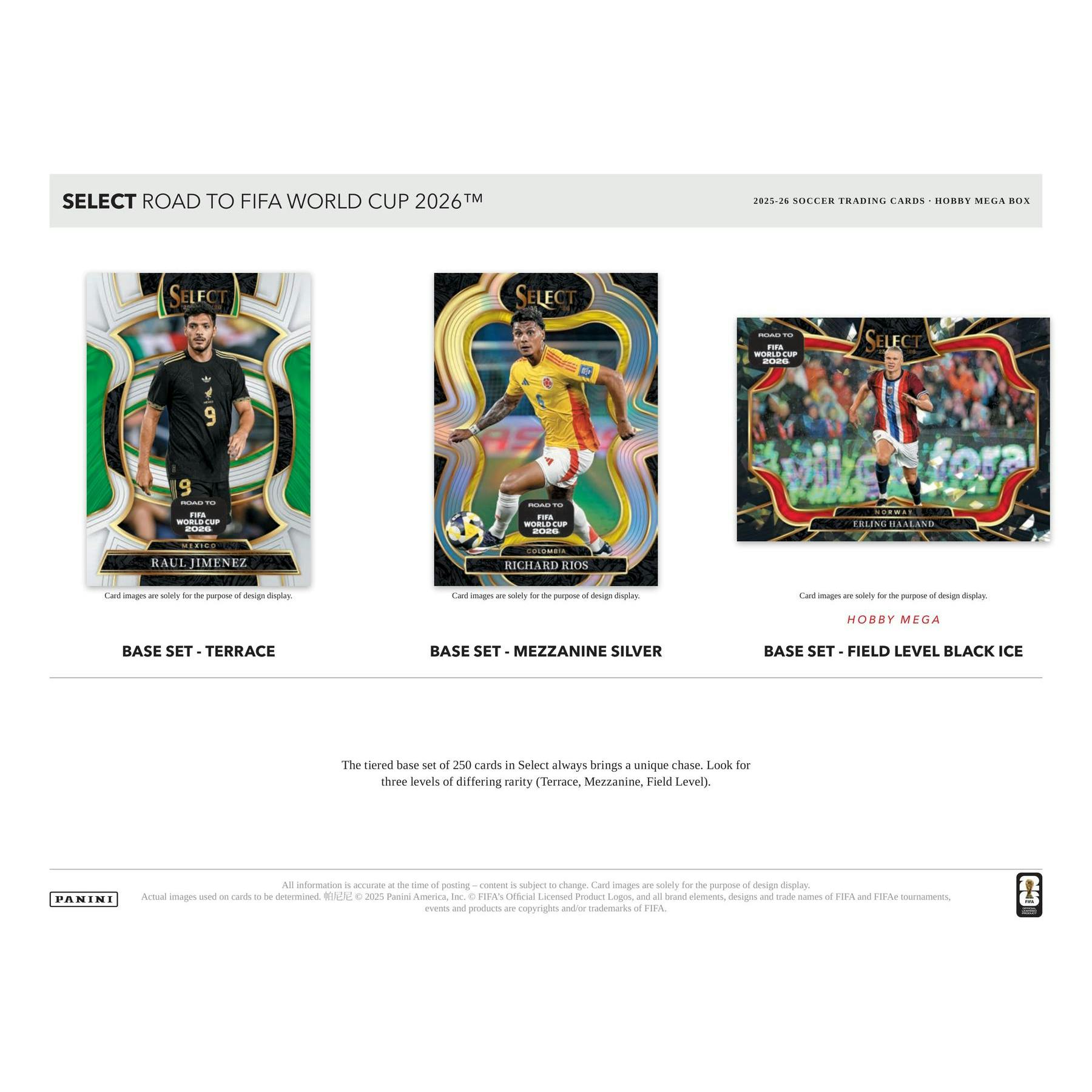 2025/26 Panini Select Road to FIFA World Cup Soccer Mega Hobby 20-Box Case