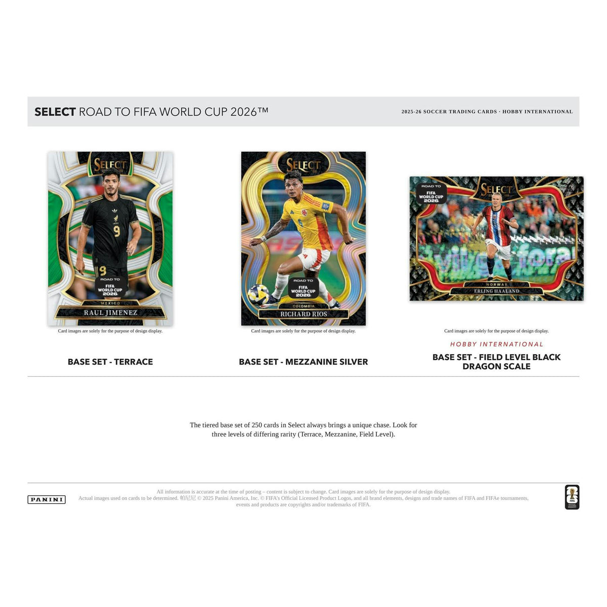 2025/26 Panini Select Road to FIFA World Cup Soccer Hobby International 12-Box Case