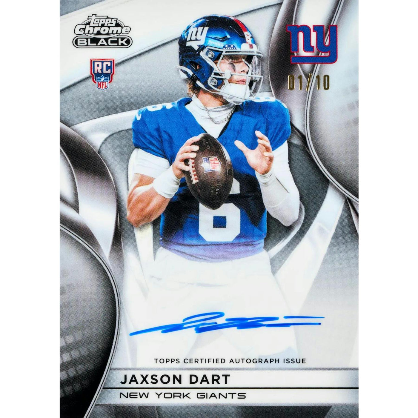 2025 Topps Chrome Black Football Hobby 12-Box Case