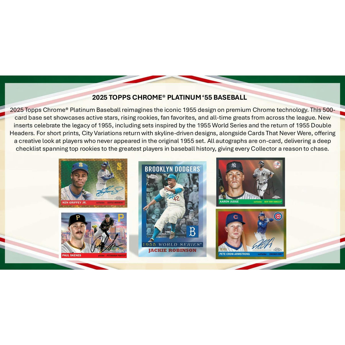 2025 Topps Chrome Platinum '55 Baseball Hobby Pack