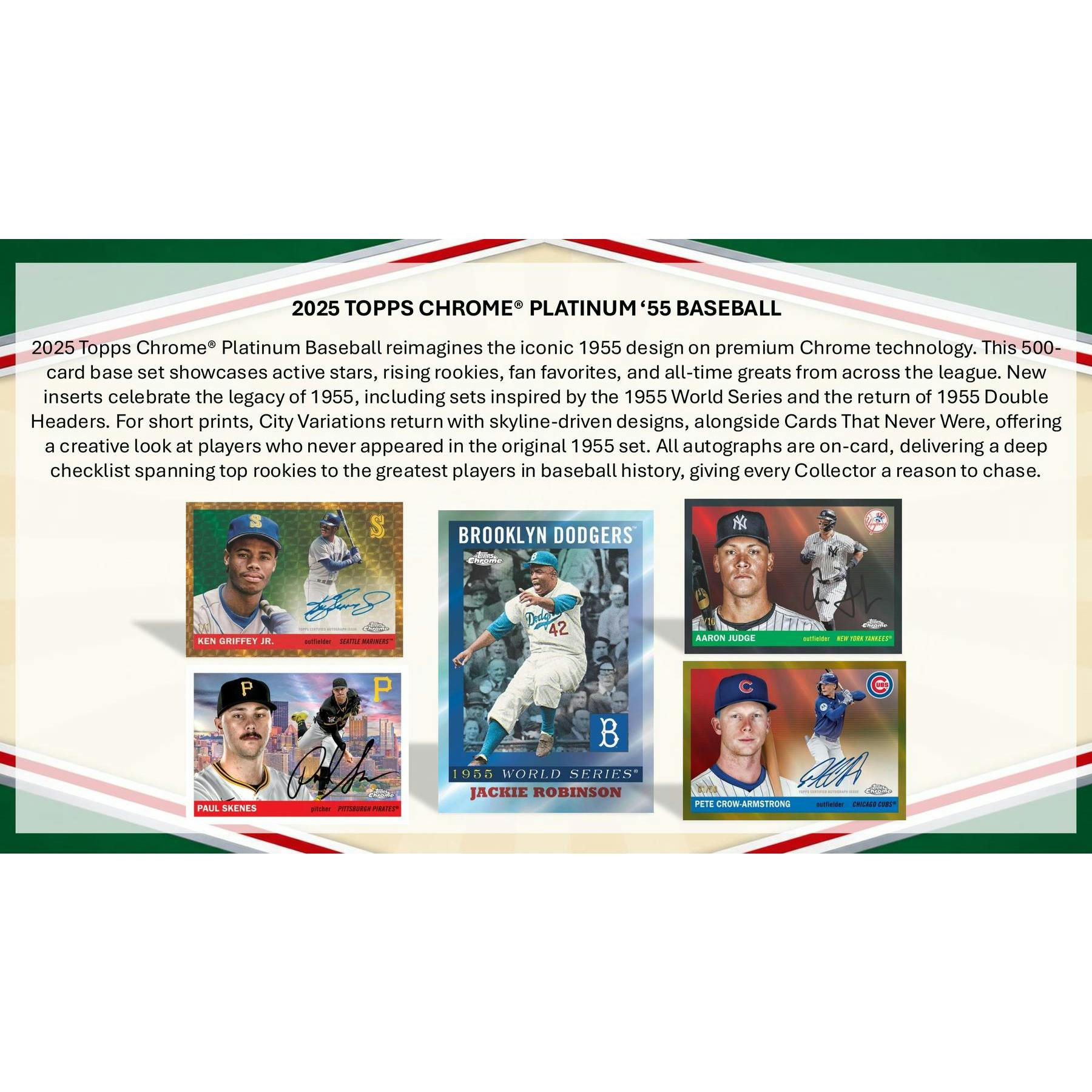 2025 Topps Chrome Platinum '55 Baseball Hobby Pack
