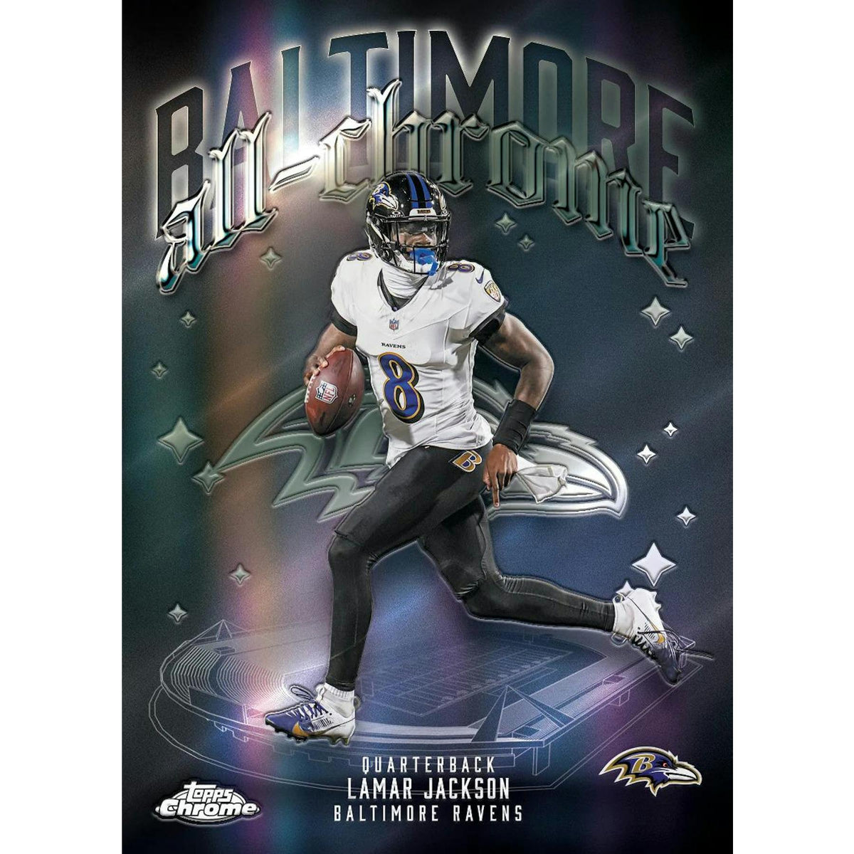 2025 Topps Chrome Football Hobby Jumbo Box