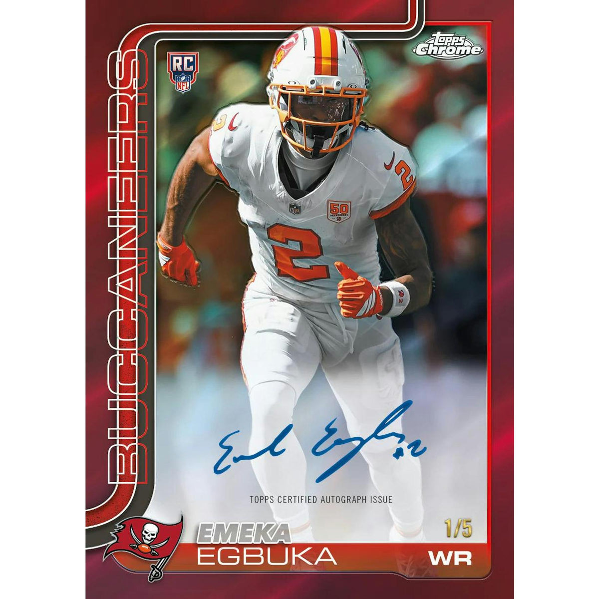 2025 Topps Chrome Football First Day Issue Hobby Box