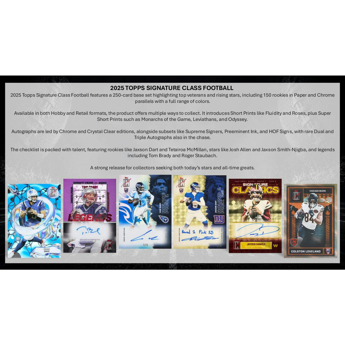 2025 Topps Signature Class Football Hobby 12-Box Case