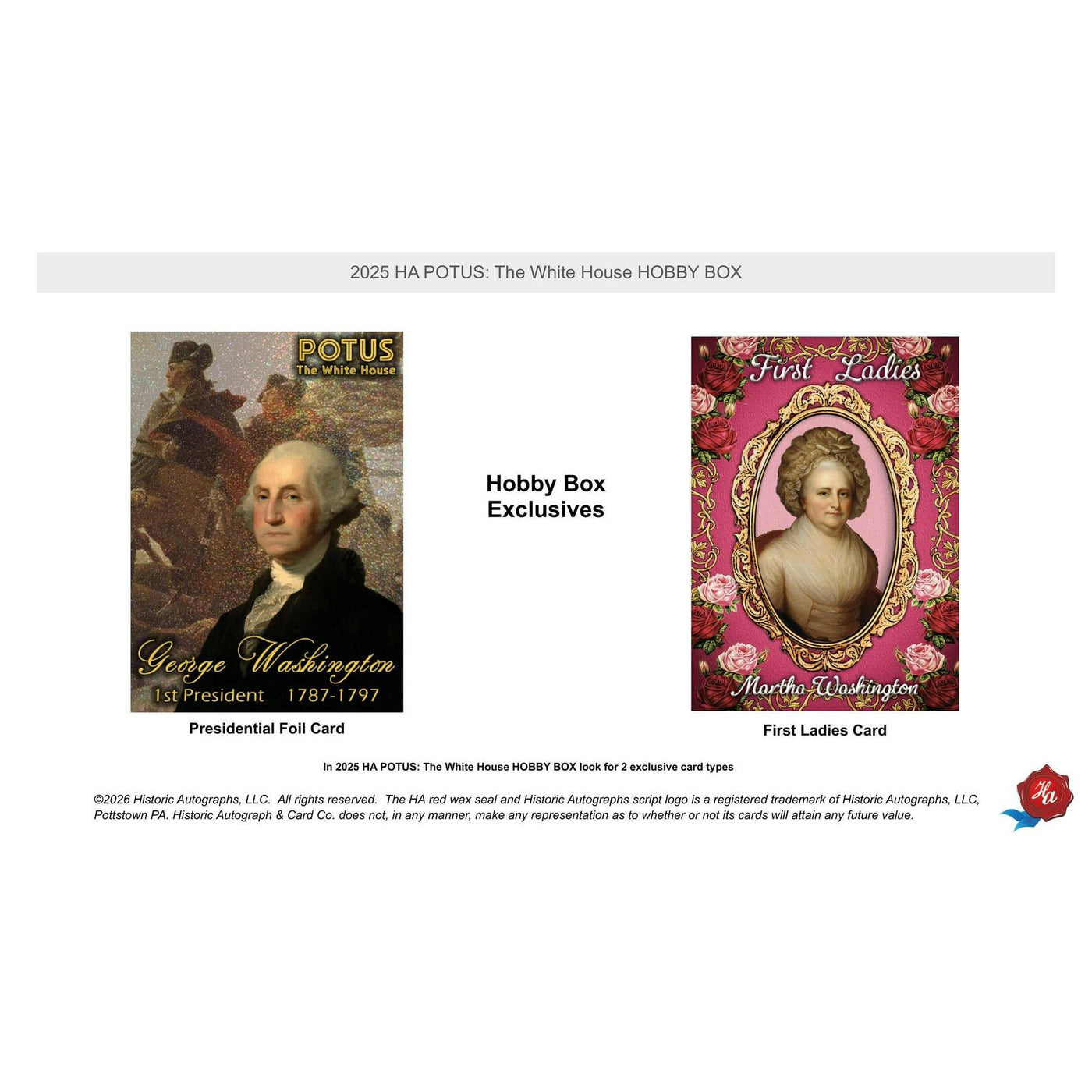 2025 Historic Autographs POTUS: The White House Hobby 20-Box Case
