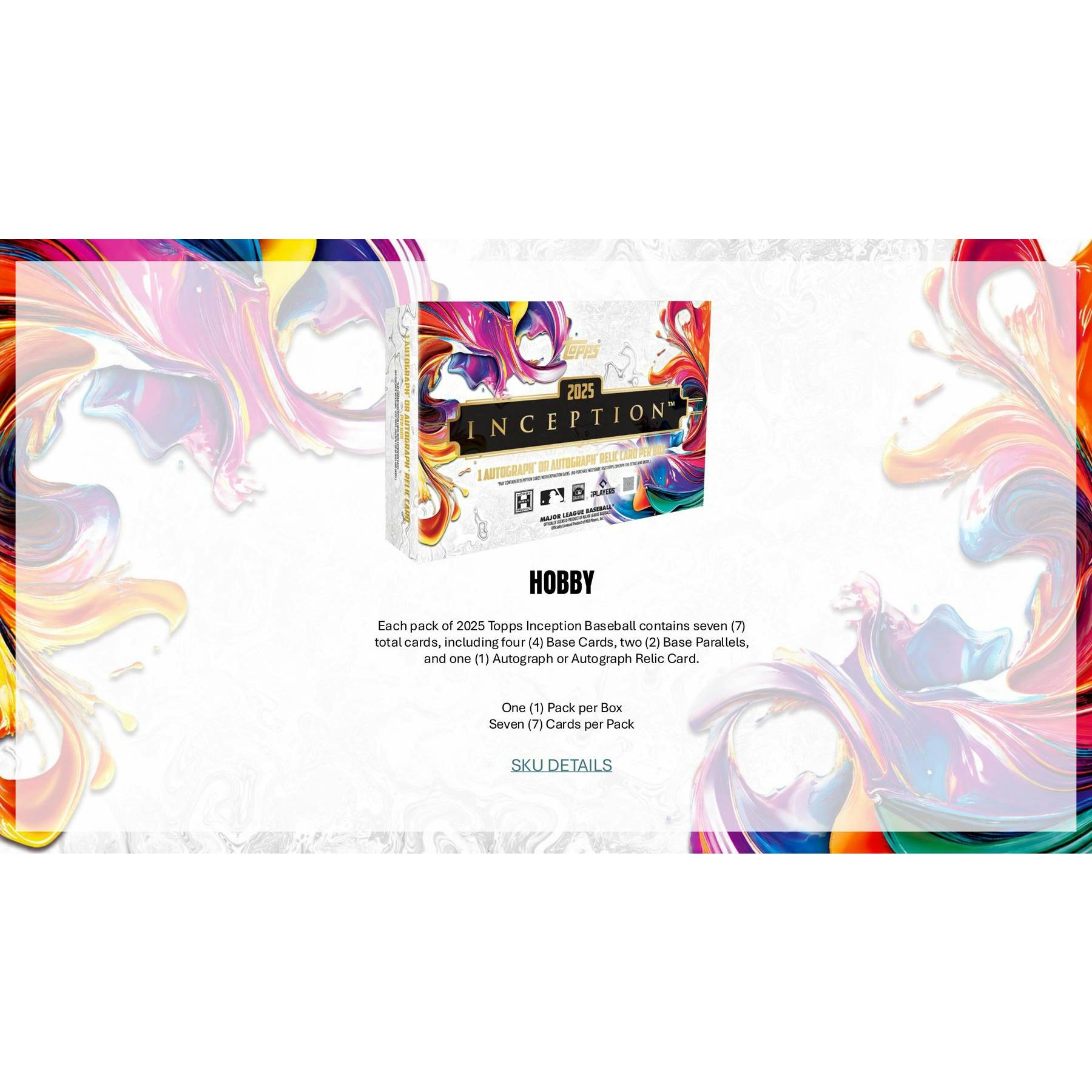 2025 Topps Inception Baseball Hobby Box