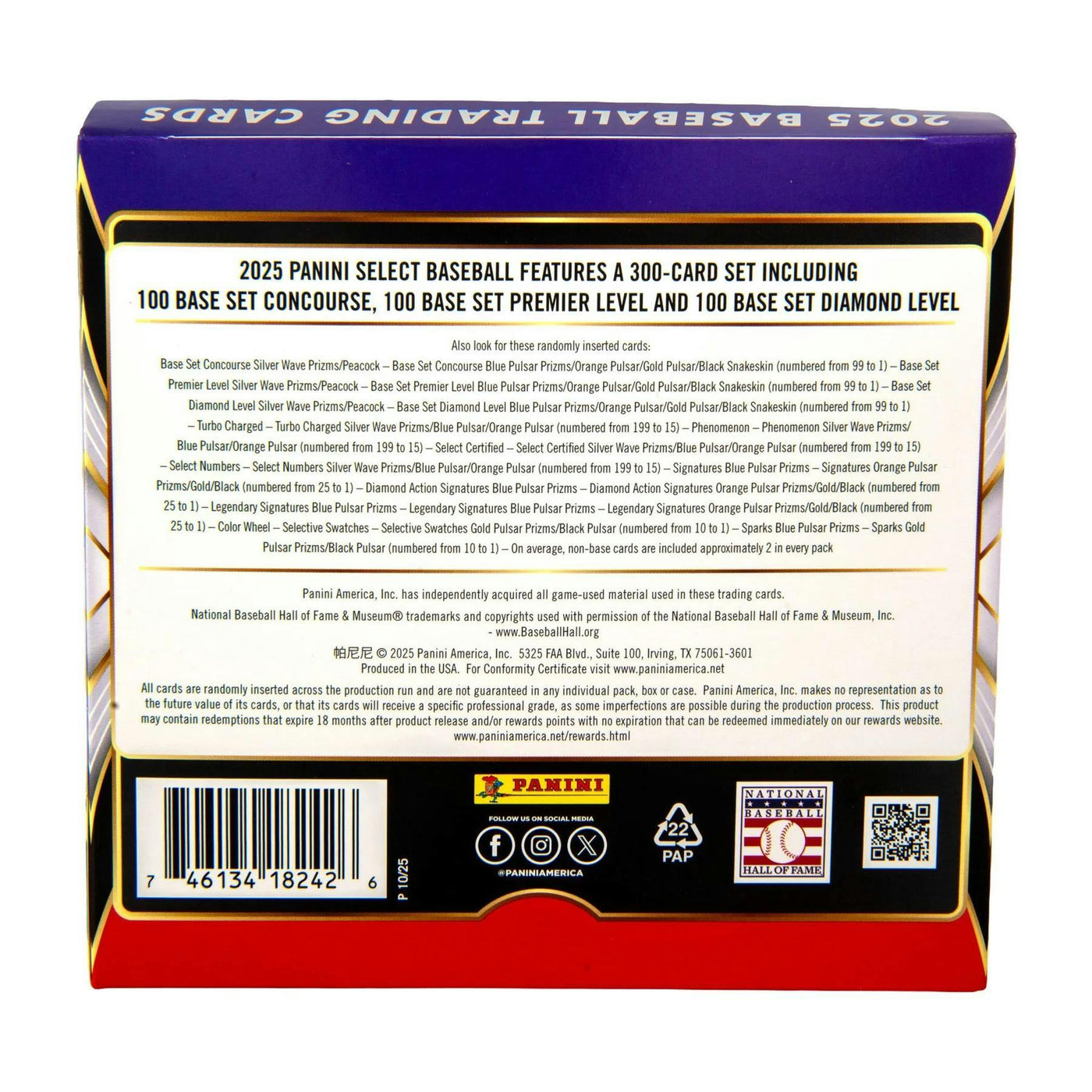 2025 Panini Select Baseball Hobby Preferred Box