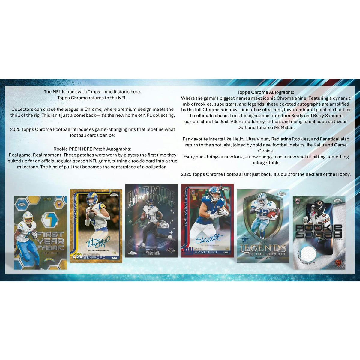 2025 Topps Chrome Football Blaster Pack
