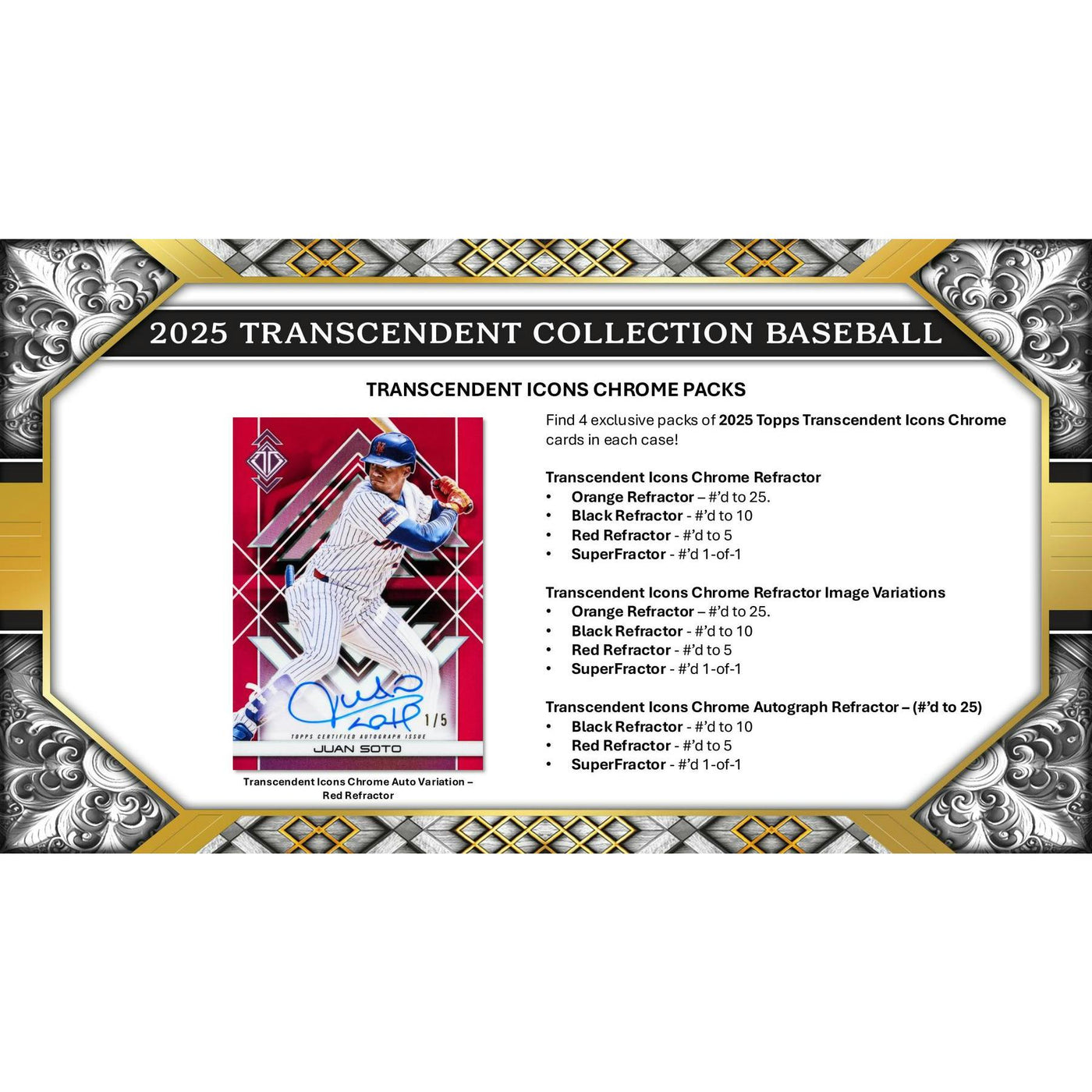 2025 Topps Transcendent Collection Baseball Hobby Case