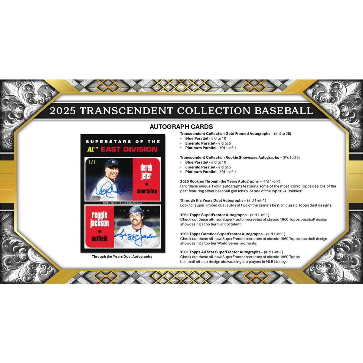 2025 Topps Transcendent Collection Baseball Hobby Case