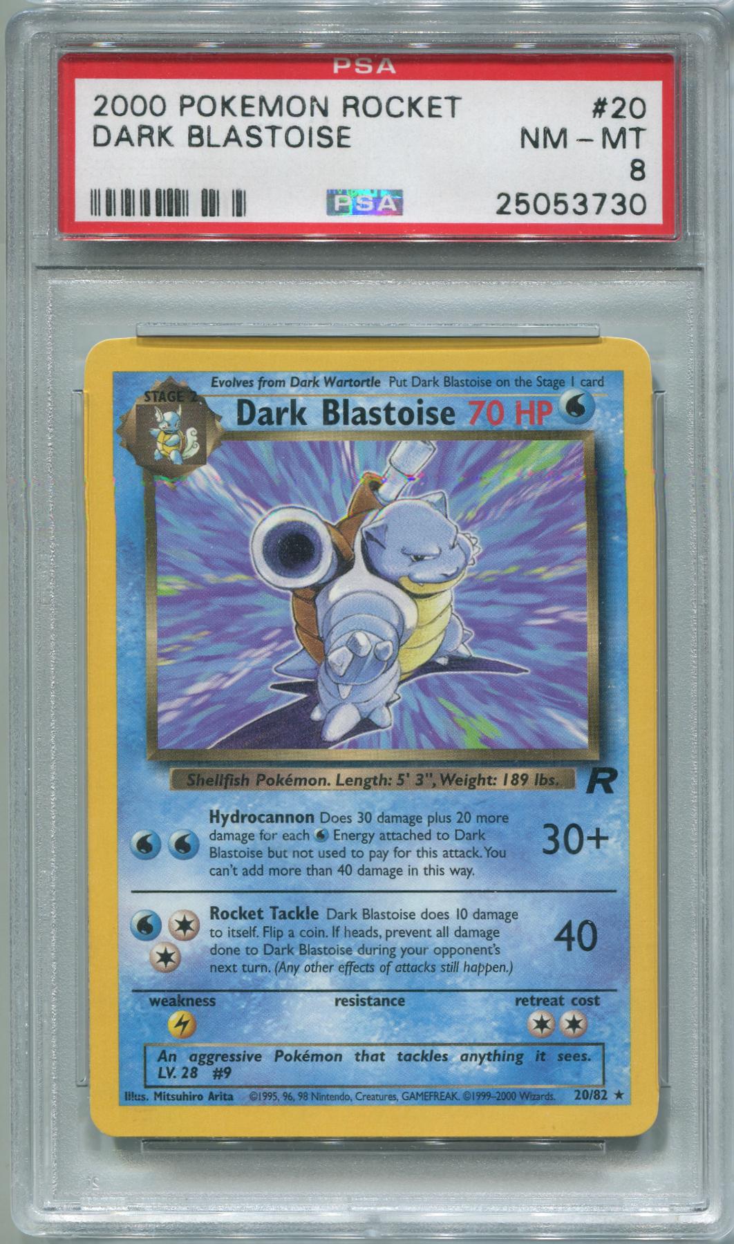 Pokemon Team Rocket Dark Blastoise 20/82 PSA 8