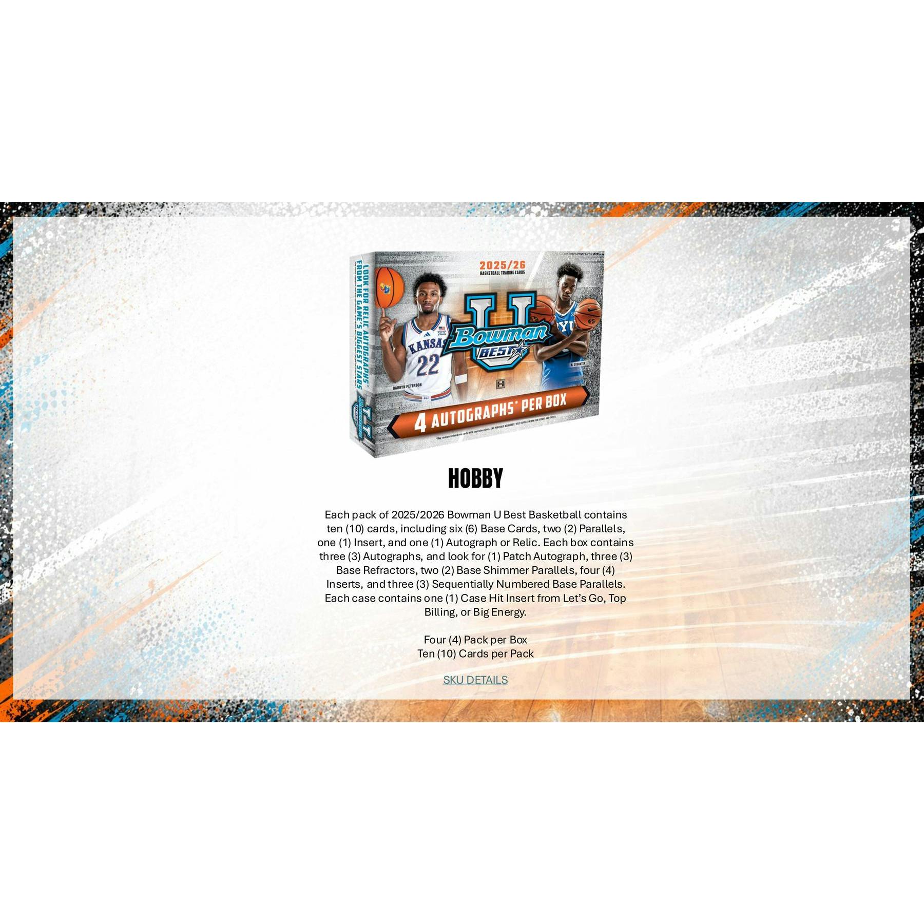 2025/26 Bowman University Best Basketball Hobby 12-Box Case