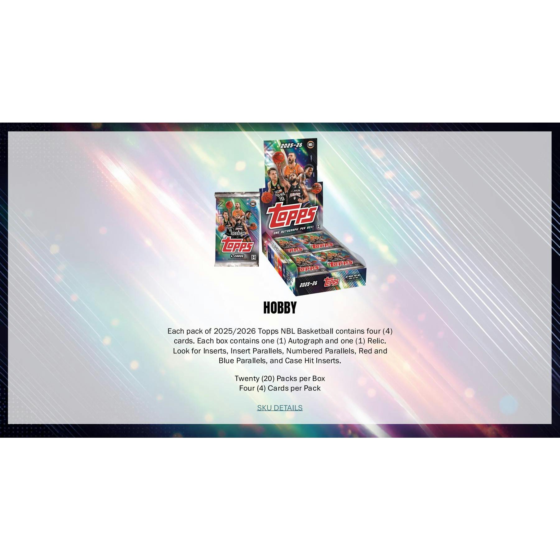 2025/26 Topps NBL Basketball Hobby 12-Box Case