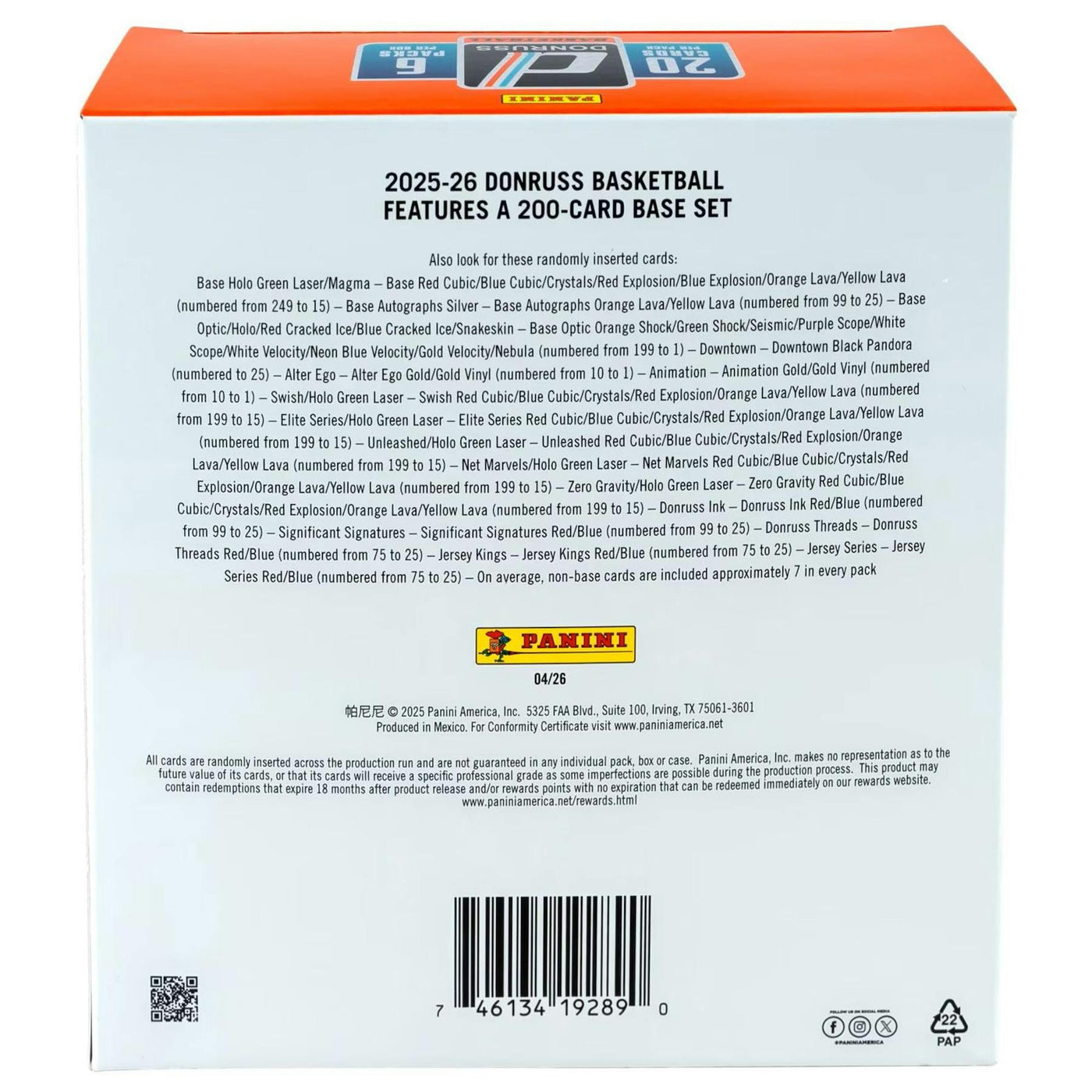 2025/26 Panini Donruss Basketball Mega Box