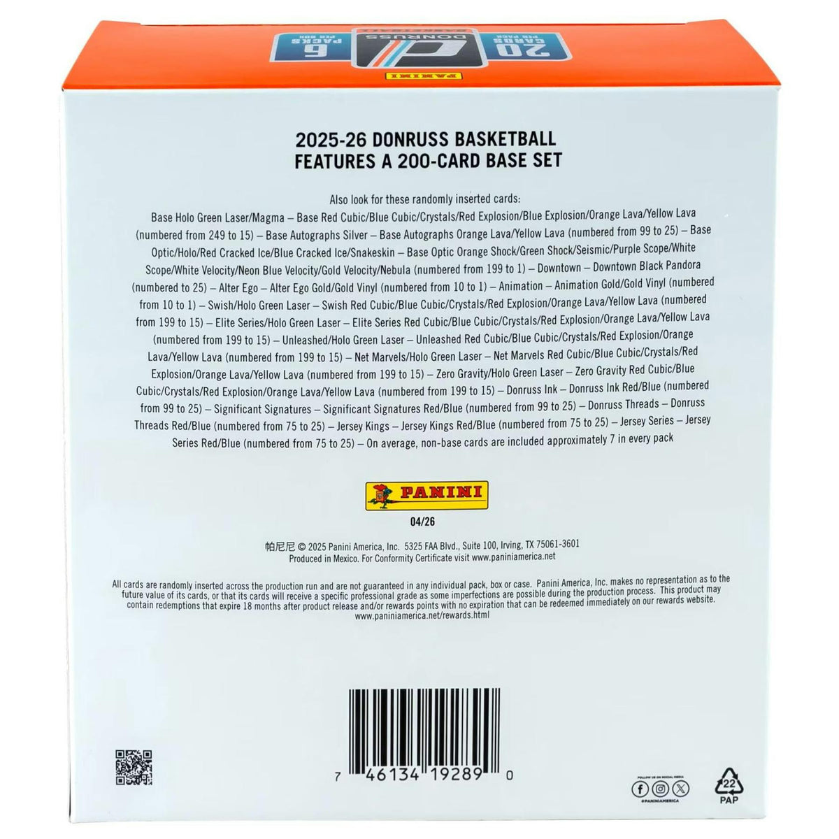 2025/26 Panini Donruss Basketball Mega Box