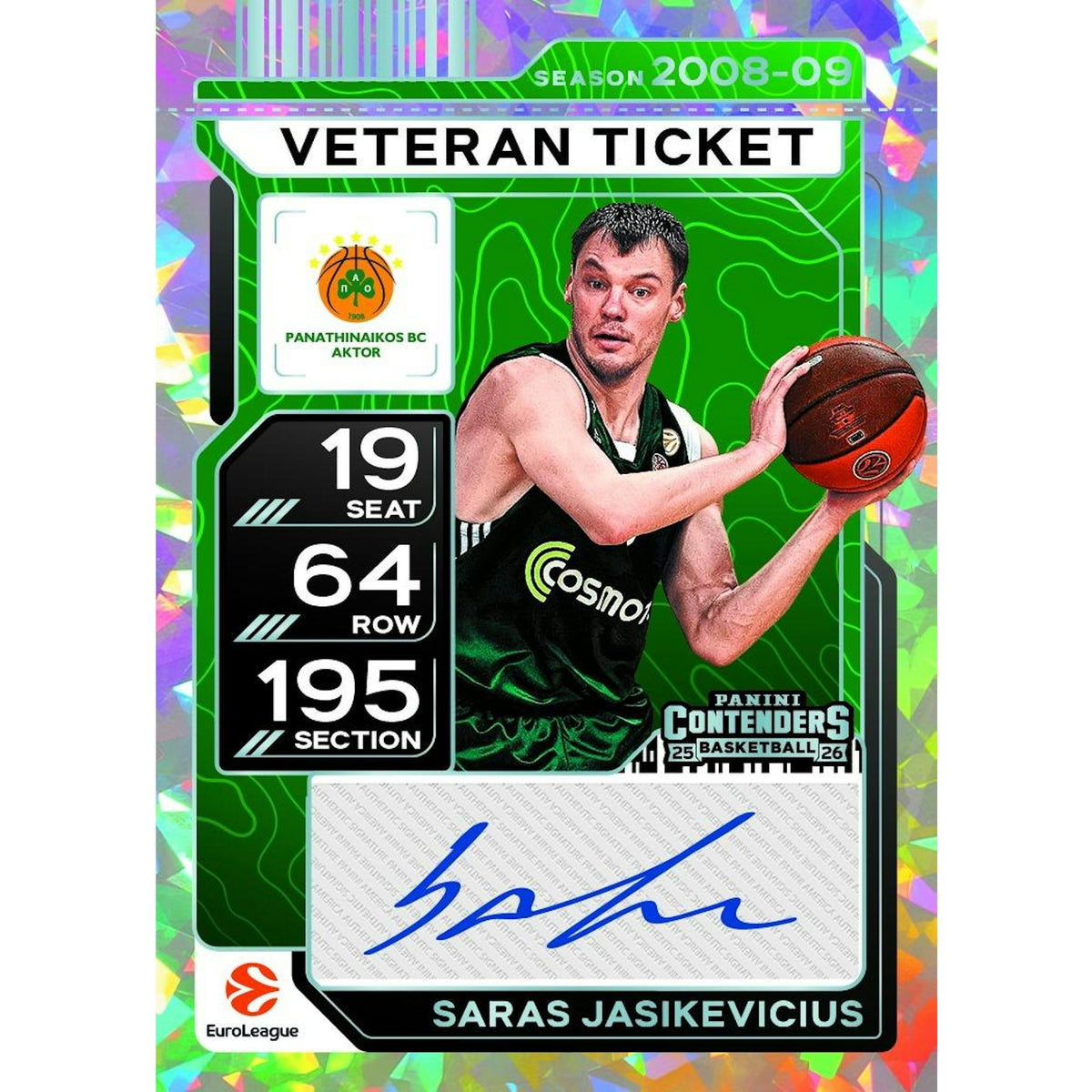 2025/26 Panini Contenders EuroLeague Basketball Hobby Box