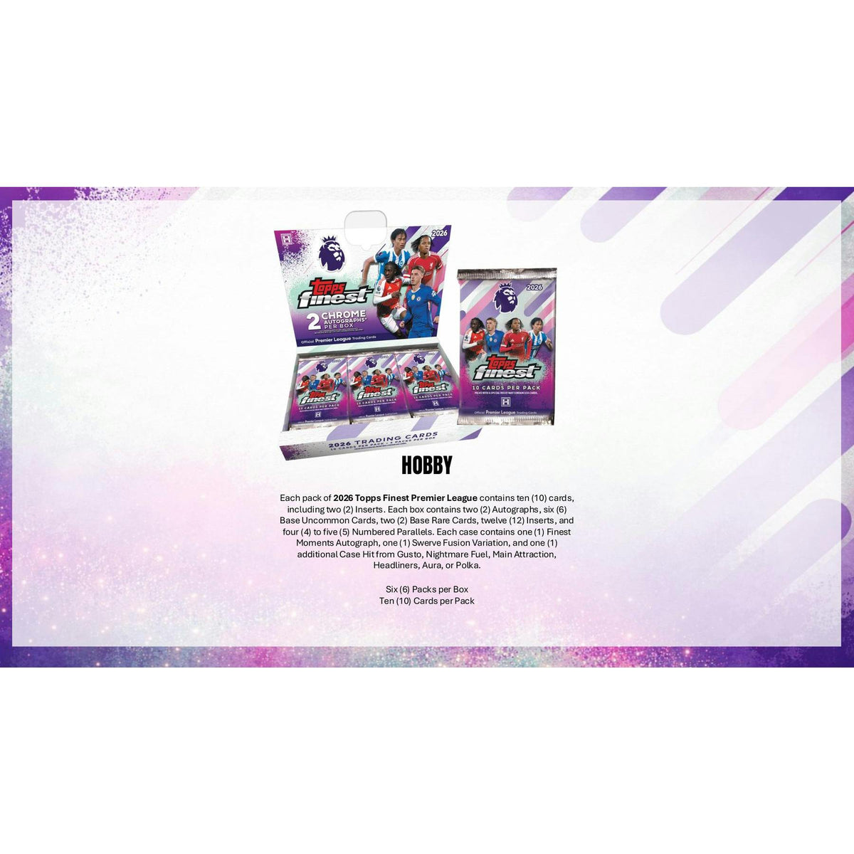 2026 Topps Finest Premier League EPL Soccer Hobby Pack