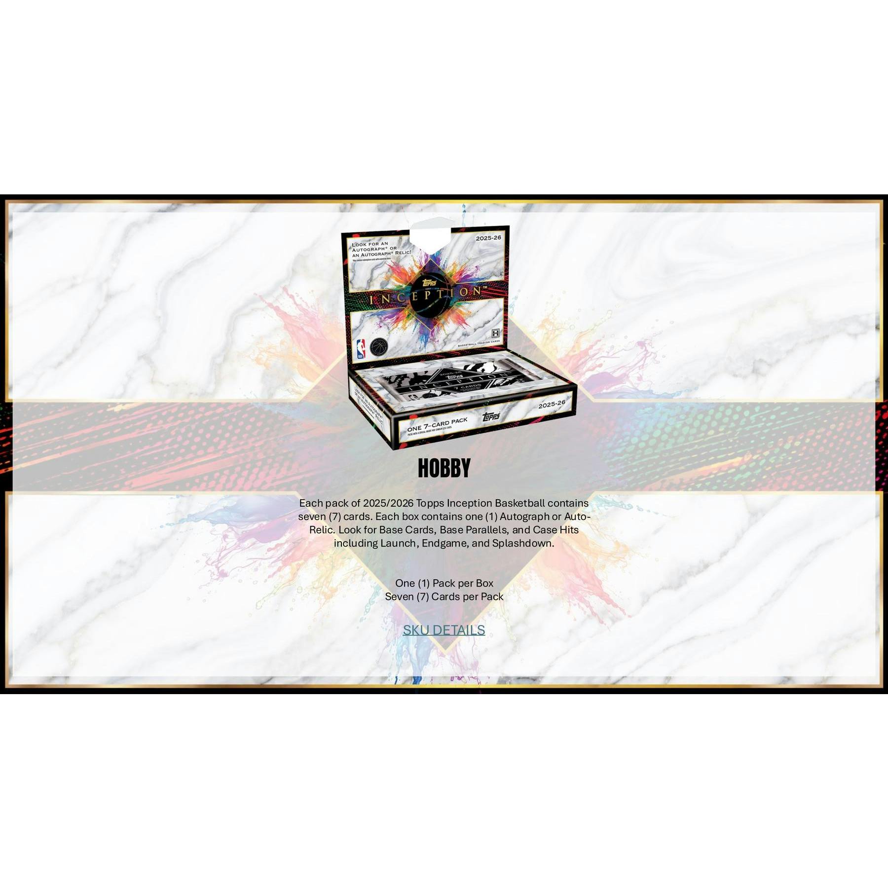 2025/26 Topps Inception Basketball Hobby Box
