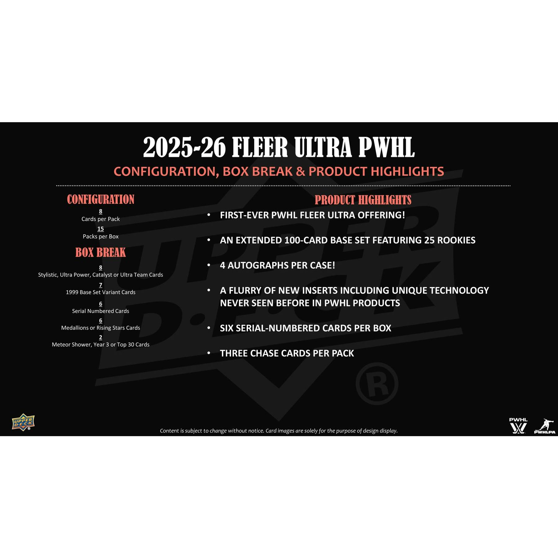 2025/26 Upper Deck Fleer Ultra PWHL Hockey Hobby Box