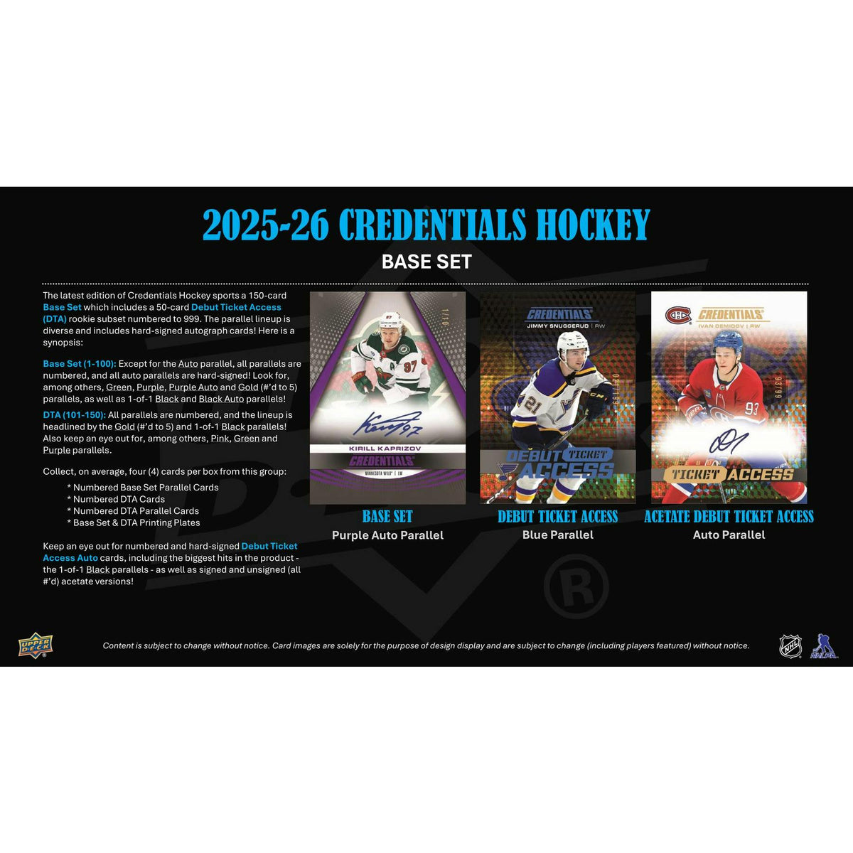 2025/26 Upper Deck Credentials Hockey Hobby 20-Box Case