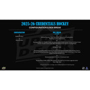 2025/26 Upper Deck Credentials Hockey Hobby 20-Box Case