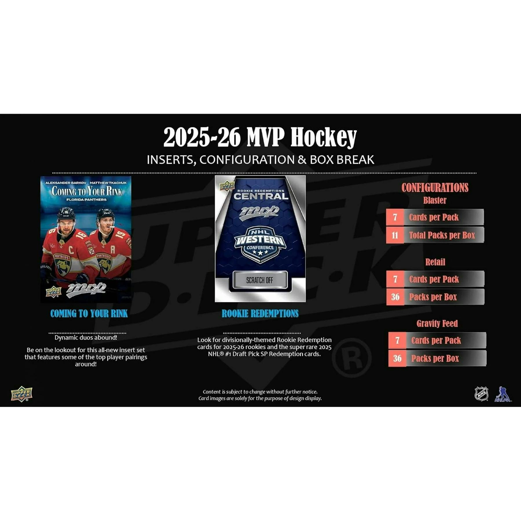 2025/26 Upper Deck MVP Hockey Blaster Box