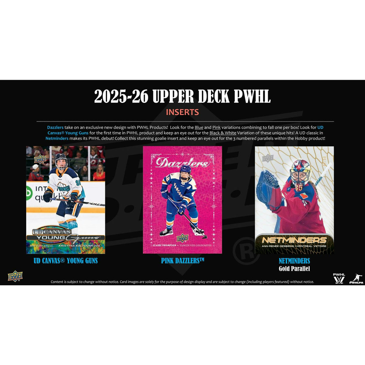 2025/26 Upper Deck PWHL Hockey Hobby 16-Box Case