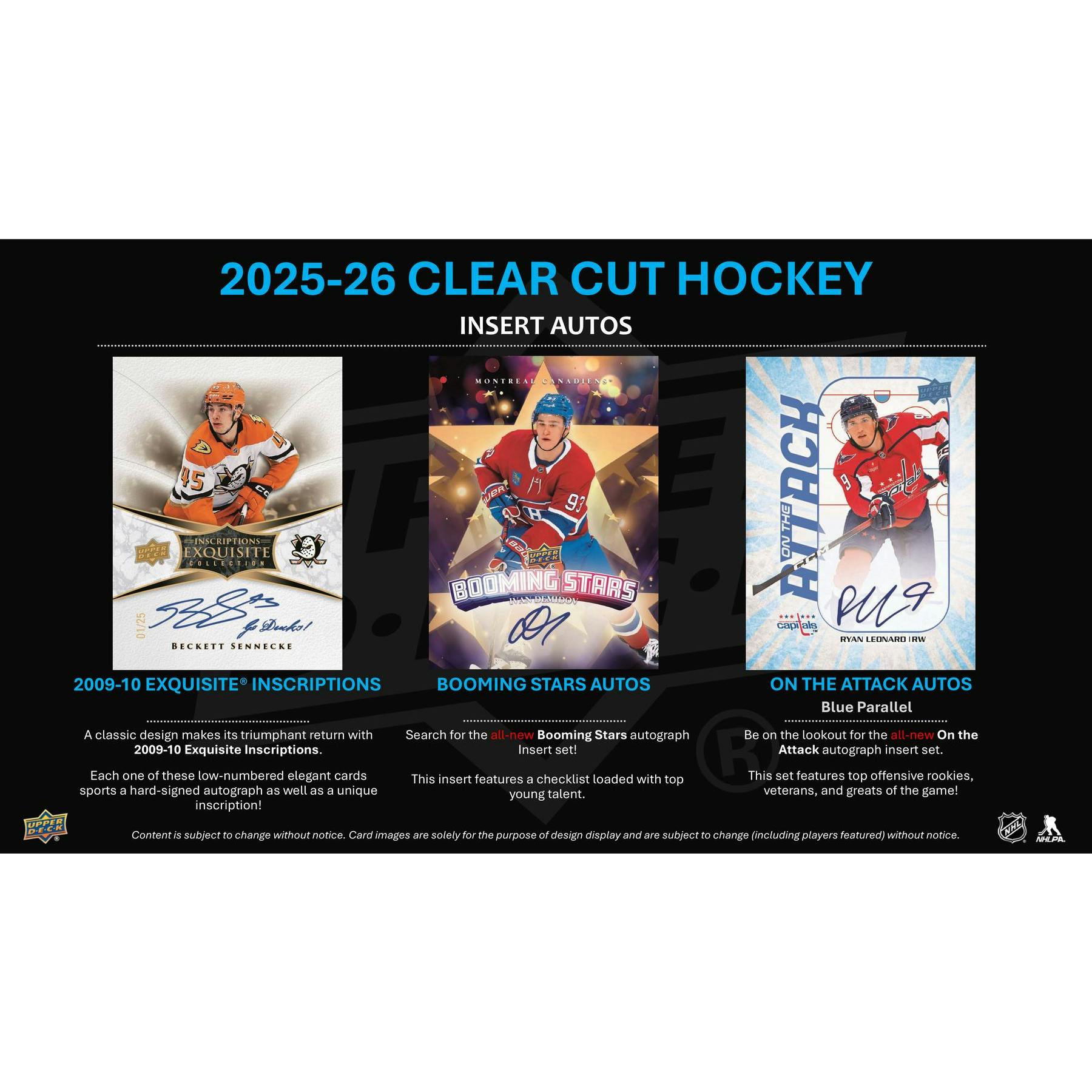 2025/26 Upper Deck Clear Cut Hockey Hobby Box
