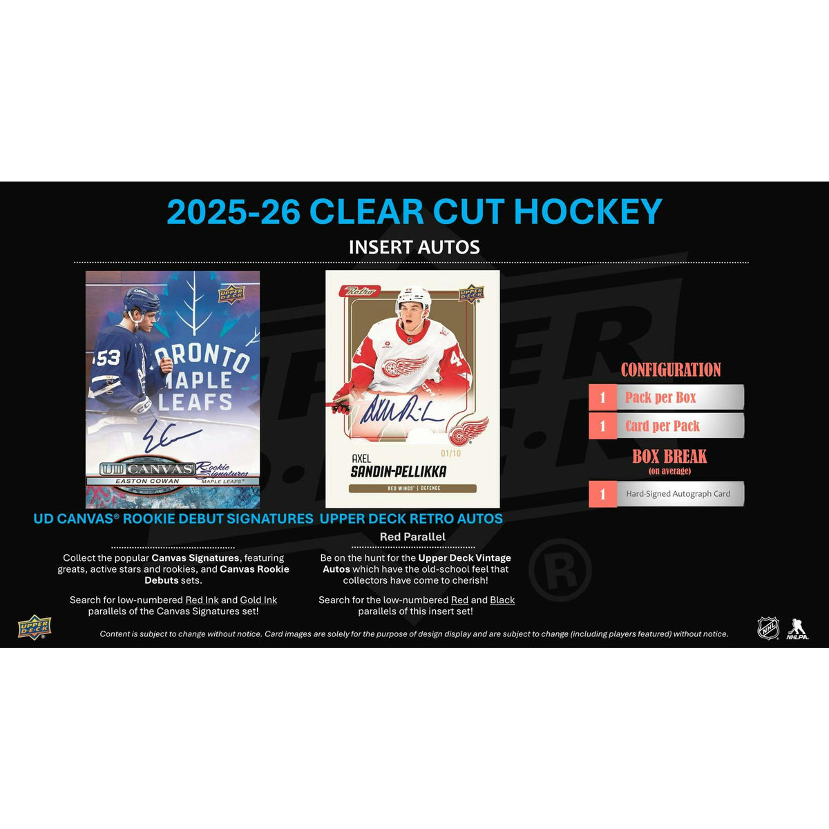 2025/26 Upper Deck Clear Cut Hockey Hobby 30-Box Case