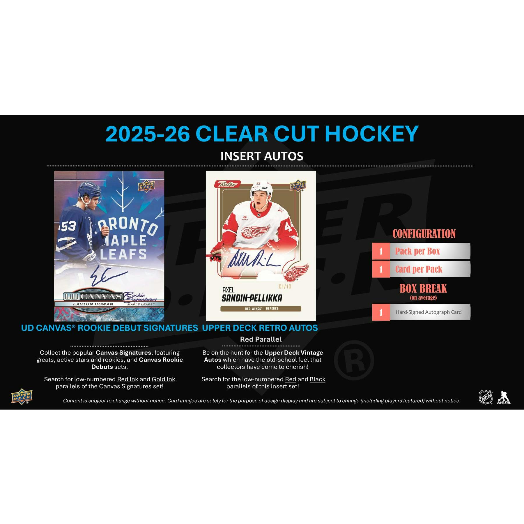2025/26 Upper Deck Clear Cut Hockey Hobby Box
