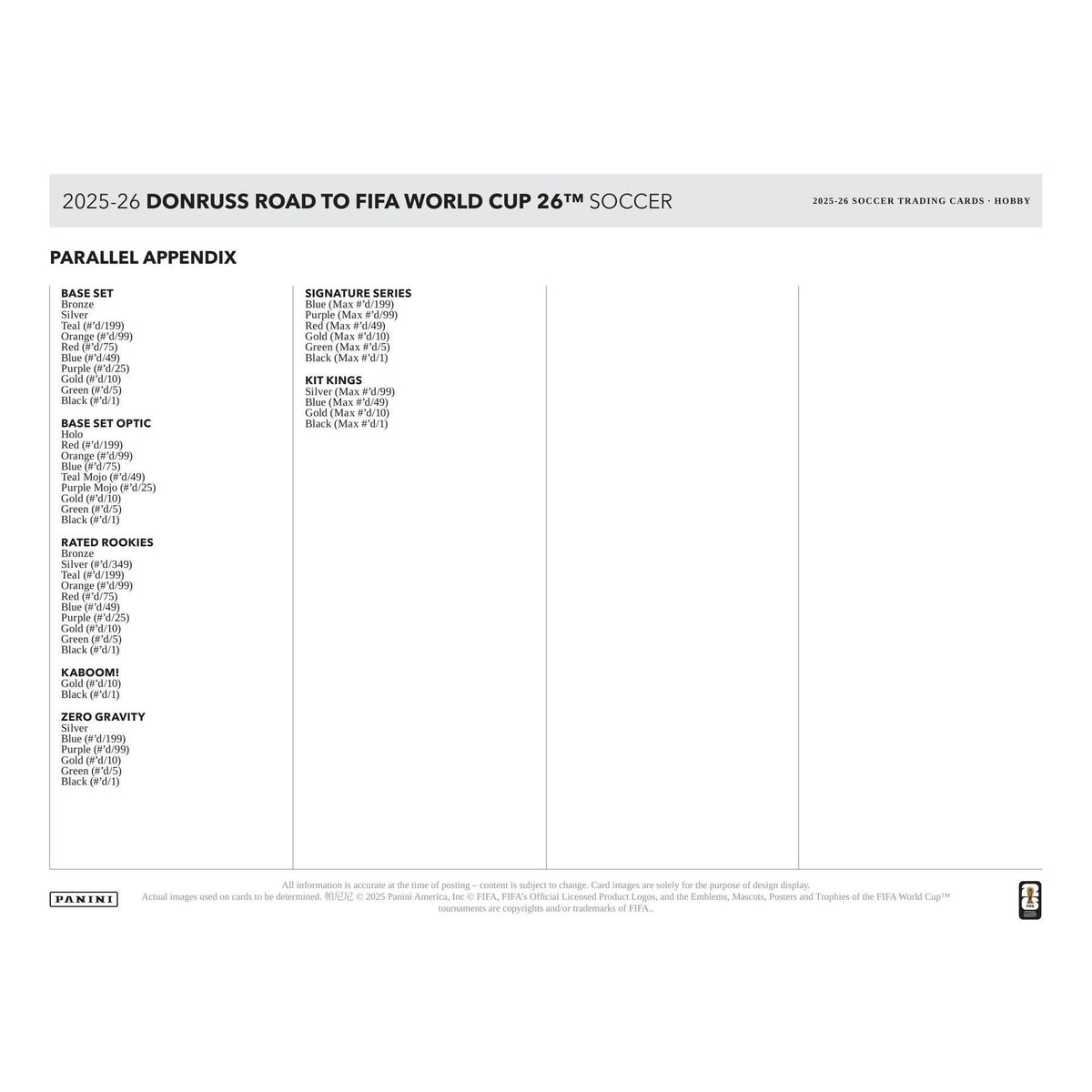 2025/26 Panini Donruss Road to FIFA World Cup Soccer Hobby 12-Box Case