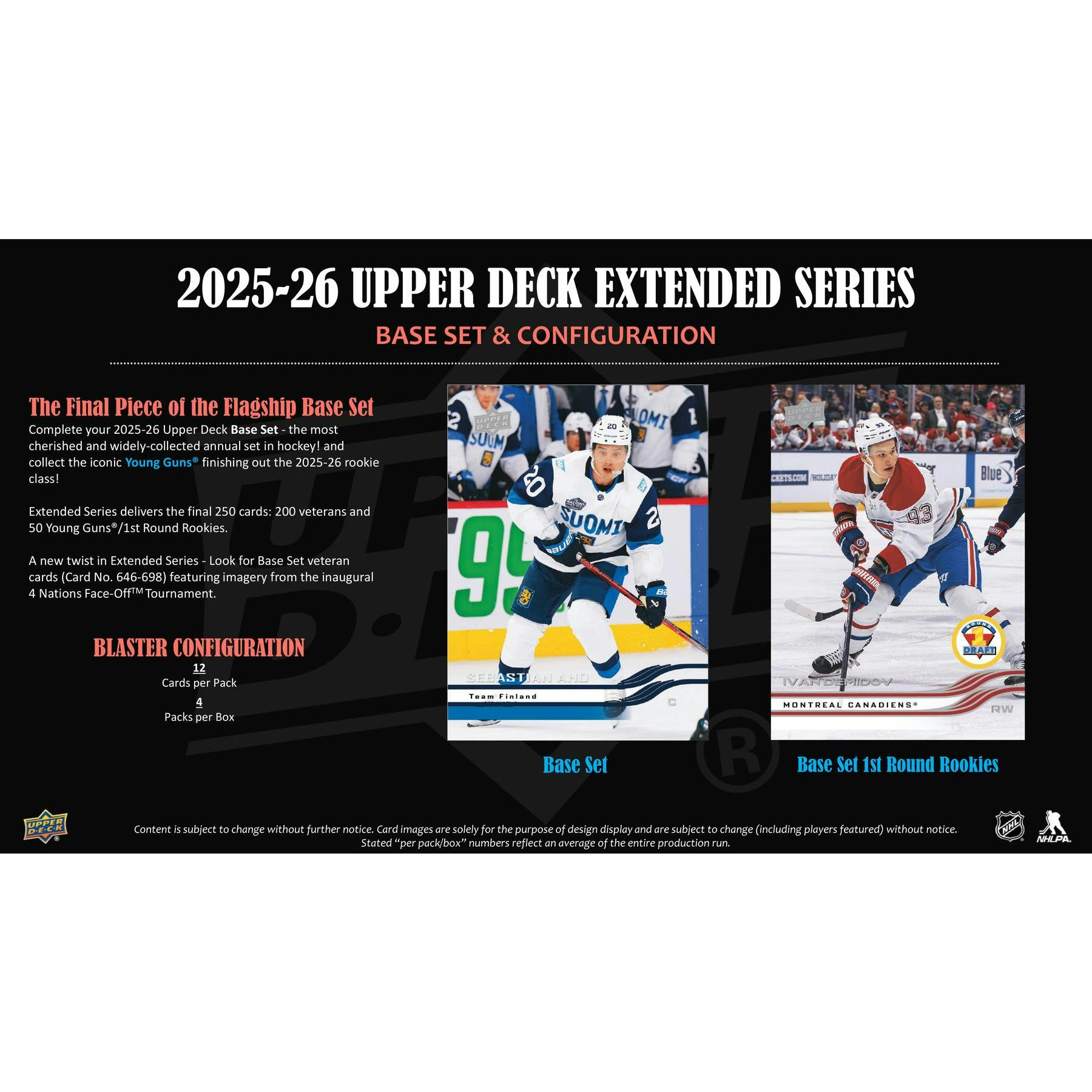 2025/26 Upper Deck Extended Series Hockey Blaster Box