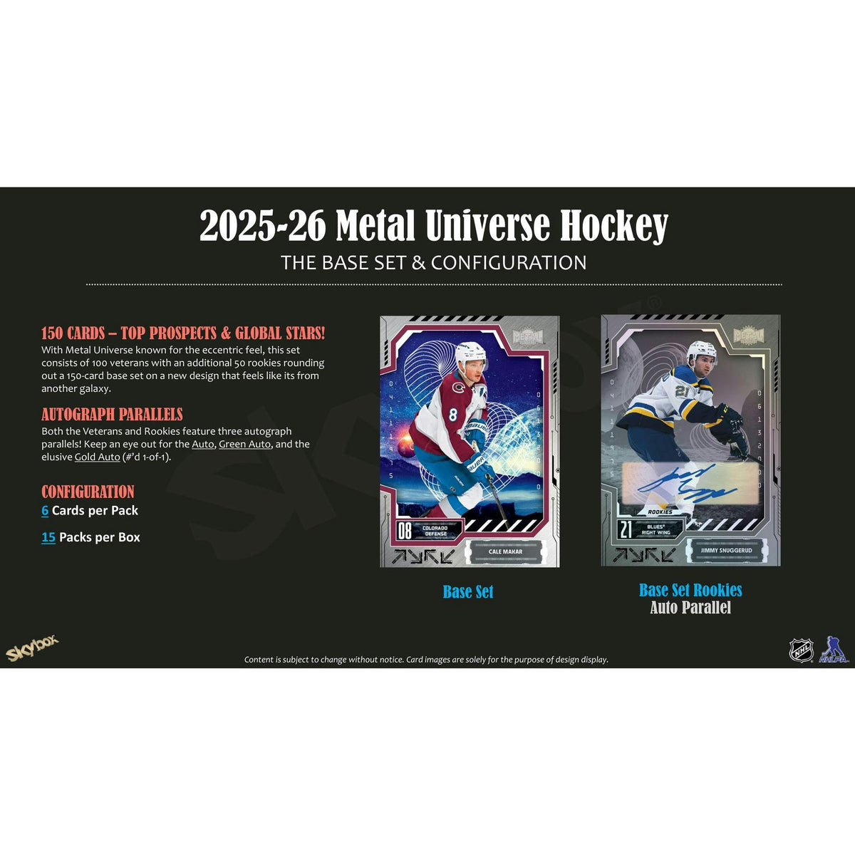 2025/26 Upper Deck Skybox Metal Universe Hockey Hobby 16-Box Case
