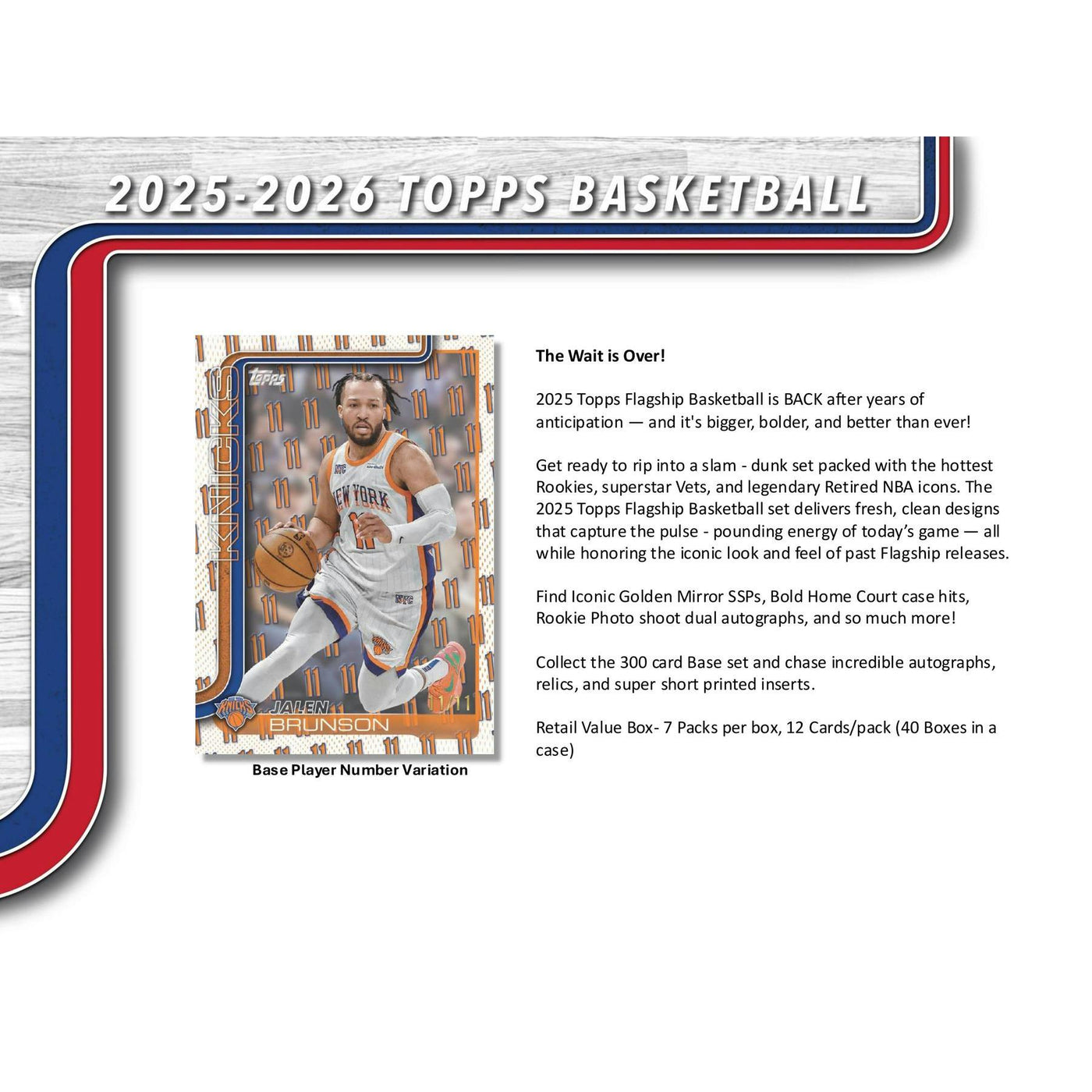 2025/26 Topps Basketball Blaster 40-Box Case