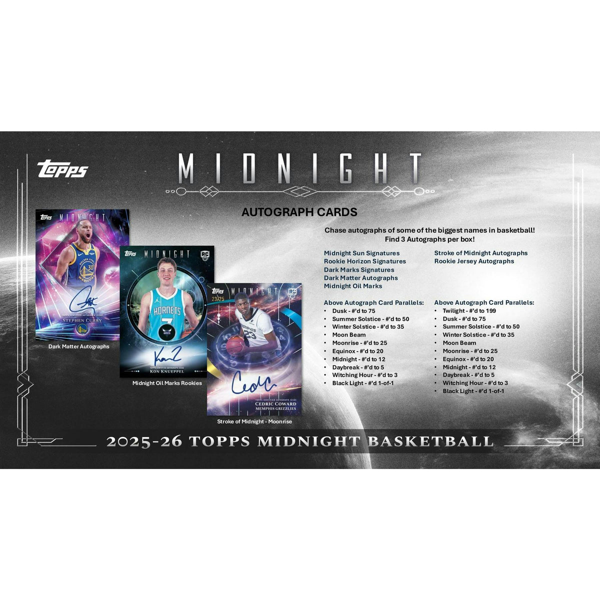 2025/26 Topps Midnight Basketball Hobby 8-Box Case