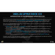 2025/26 Upper Deck Ice Hockey Hobby 16-Box Case (Presell)