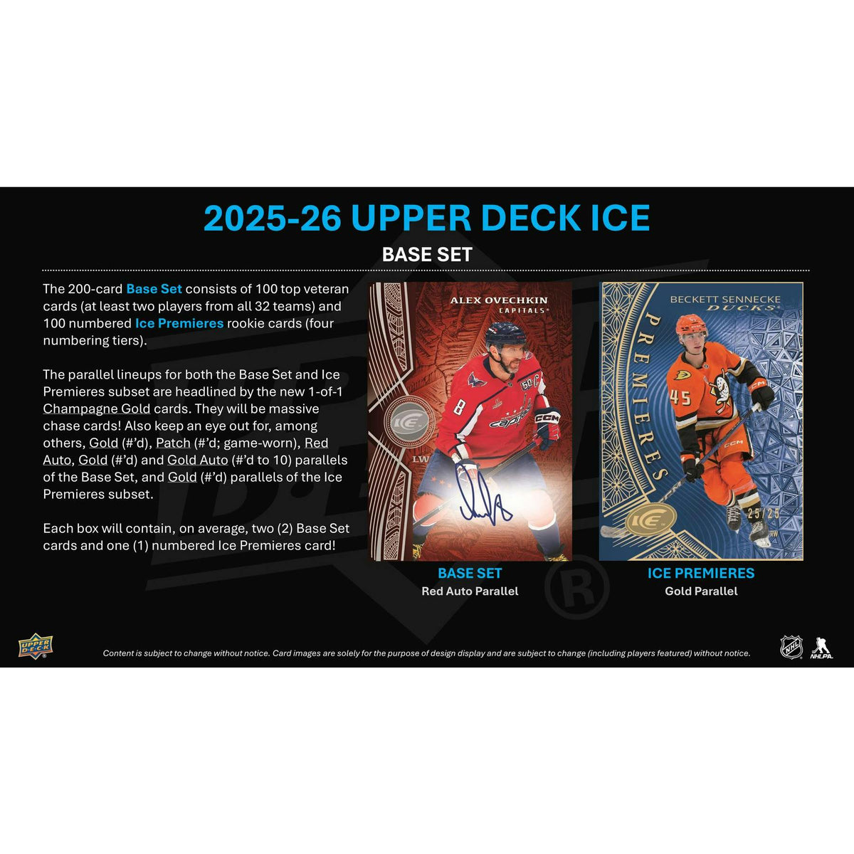 2025/26 Upper Deck Ice Hockey Hobby 16-Box Case (Presell)