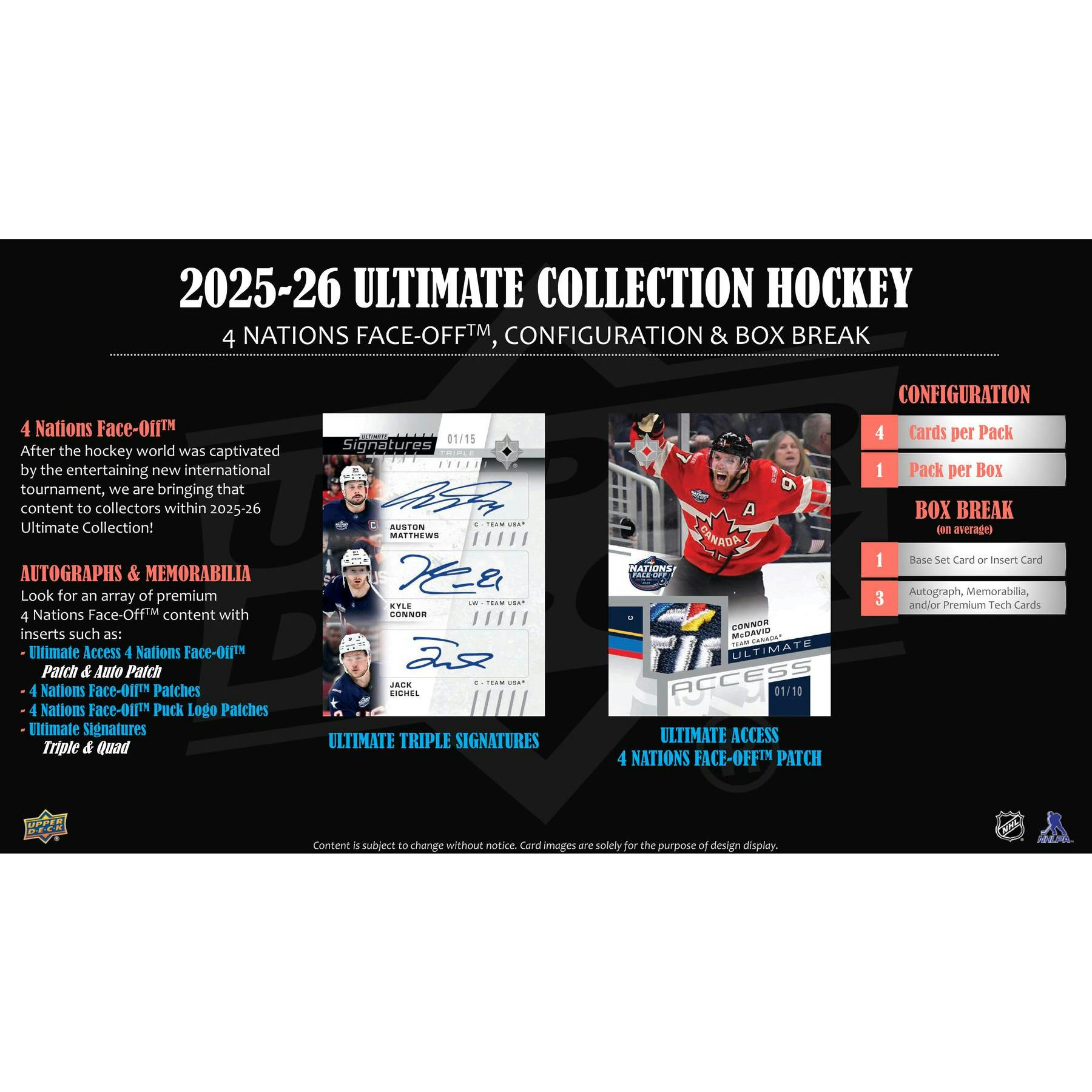 2025/26 Upper Deck Ultimate Collection Hockey Hobby Box